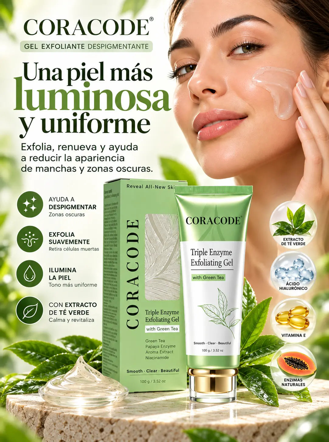 CORACODE — GEL EXFOLIANTE ACLARADOR