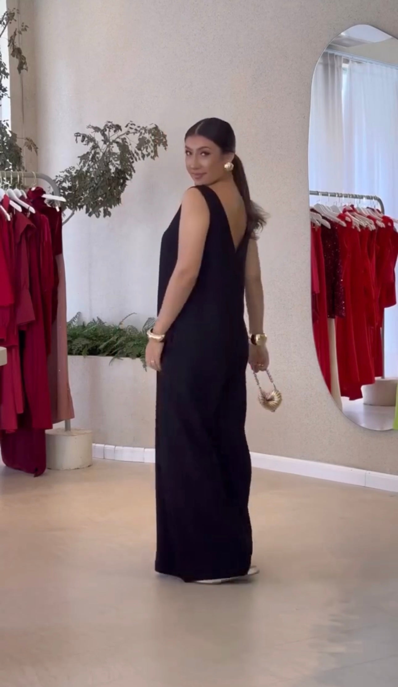 Vestido ENTERIZO GRECIA con escote amplio y cinturon en la cintura