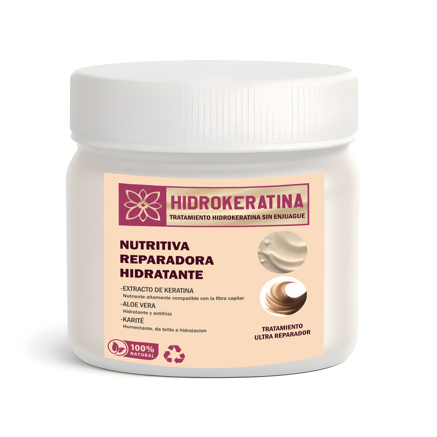 HIDROKERATINA REPARADORA - ALIZA Y NUTRE TU CABELLO - DALE BRILLO