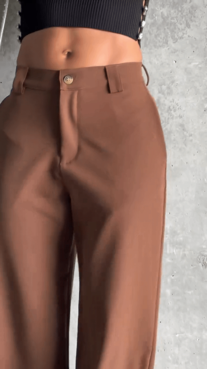 Pantalón cintura alta -