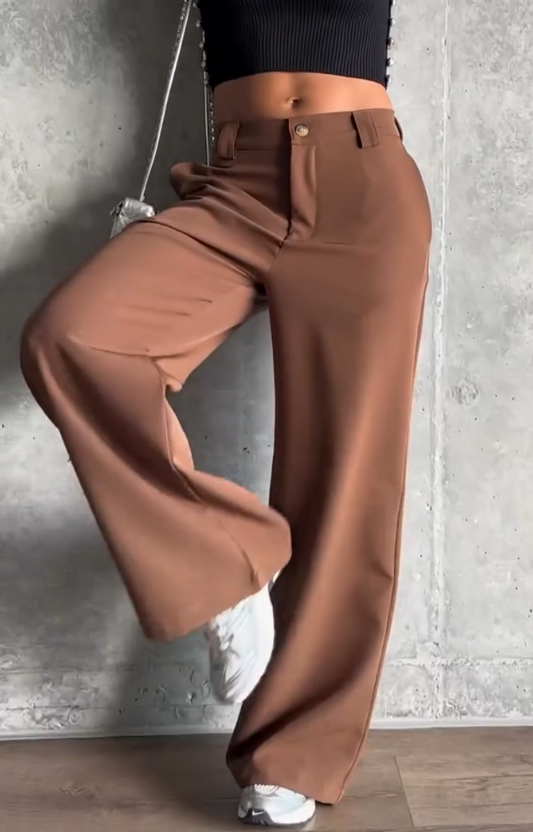 Pantalón cintura alta -