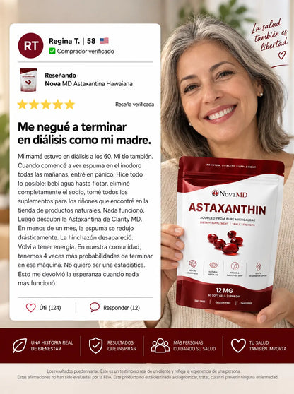 Astaxanthin NovaMD 12 mg - Potencia tu rutina y Protege tu bienestar.