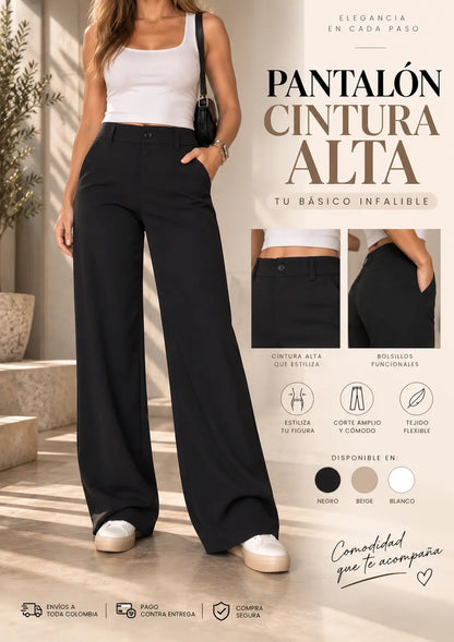 PANTALÓN CINTURA ALTA AJUSTE PERFECTO!