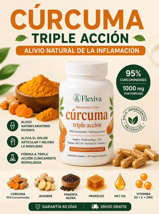 Cápsulas Premium de Triple Acción Antiinflamatoria - Flexiva