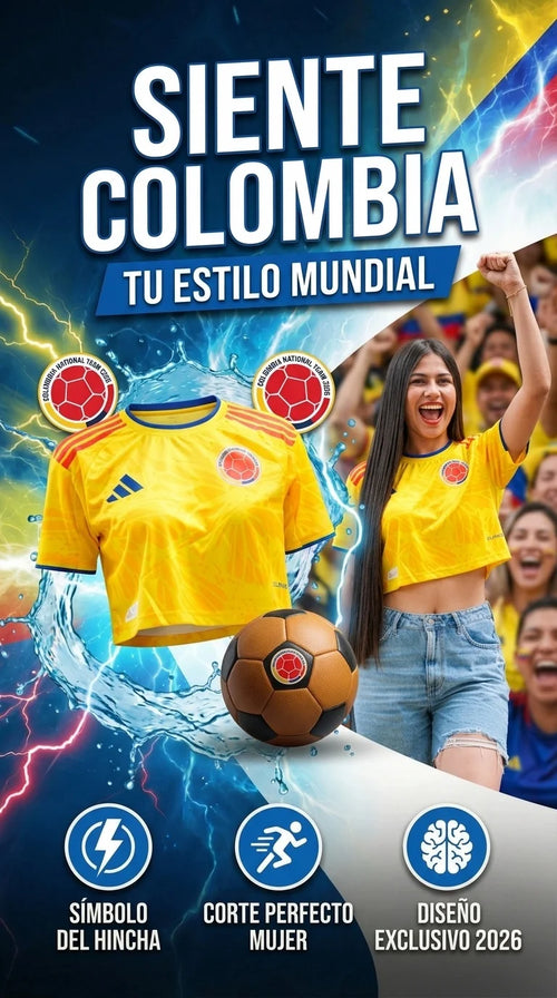 CAMISA OMBLIGUERA SELECCION COLOMBIA MUNDIAL 2026