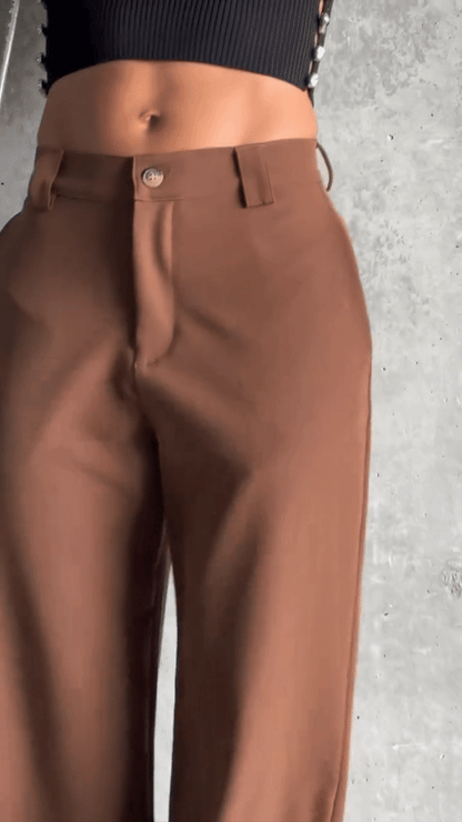 Pantalón cintura alta -